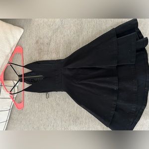 Black mini skater dress size small (2-4) worn once for homecoming